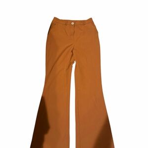 Bershka Burnt Orange Flare Pants Retro Bell Bottom Trousers Size 4
